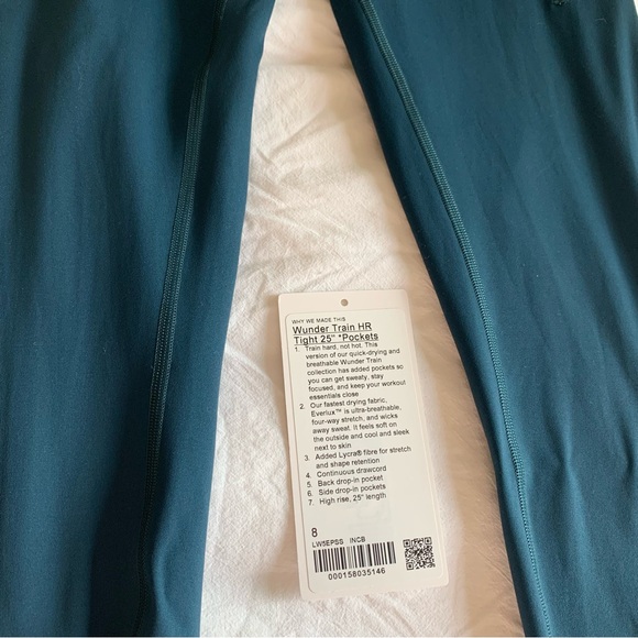 Lululemon Athletica Wunder train 25” 8 Indochine Pockets leggings - Picture 3 of 6